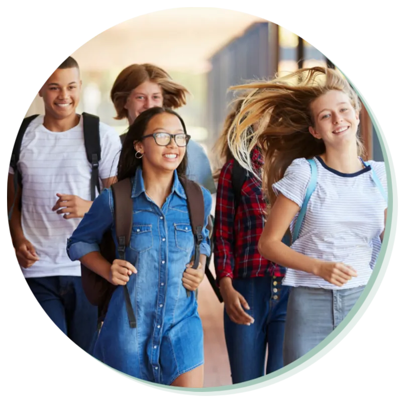 Student engaged in learning and personal development at school